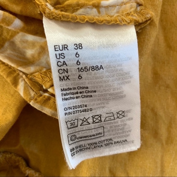 H&M Long Ruffled Leaf-Print Midi Dress - Picture 6 of 6